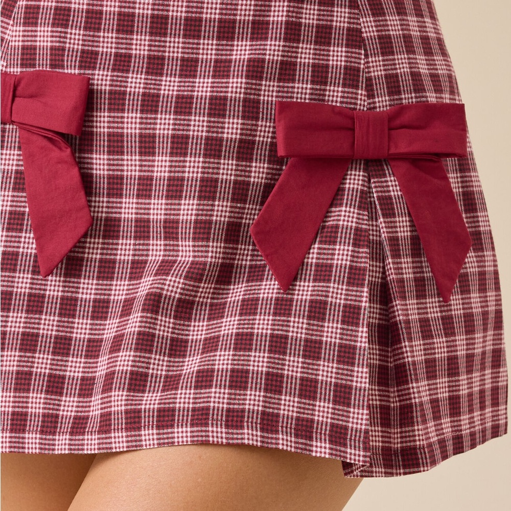 Altar'd State Winslow Bow Pleated Skirt